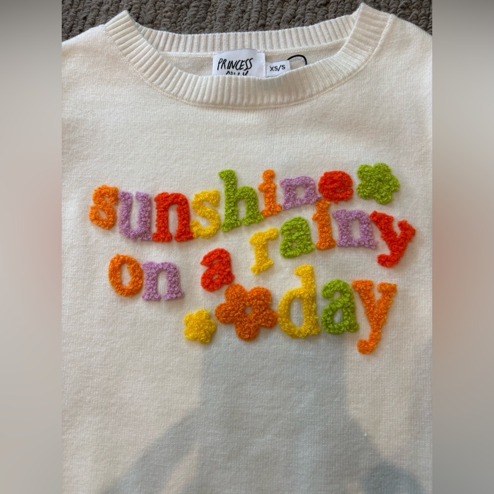 NEW Princess Polly is White Graphic knit top - Picture 7 of 15